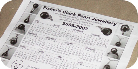 Brent Fishers Calender - given as a gift to the customers of his shop
