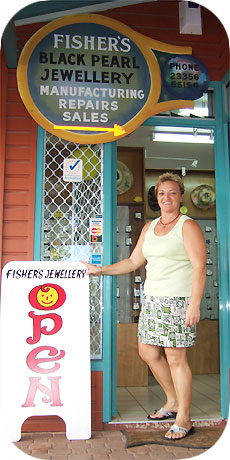 Anne Fisher opens the door