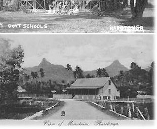 Rarotonga Montains - on click to next historic collage