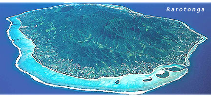 >>> Aerial photo showing Rarotonga island &copy; Air Rarotonga / E. Smith - click to enlarge