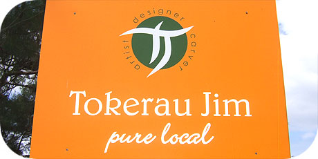 >>> orange green roadsign / Tokerau Jim / pure local